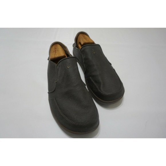 Olukai Nohea Canvas Gray Slip On Mens Casual Shoes main image 8